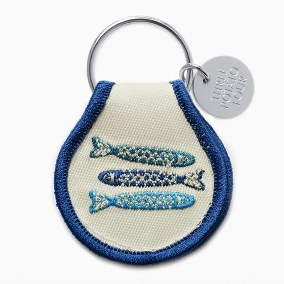 COMING SOON SARDINE EMBROIDERED KEY CHAIN - Picture 1 of 1